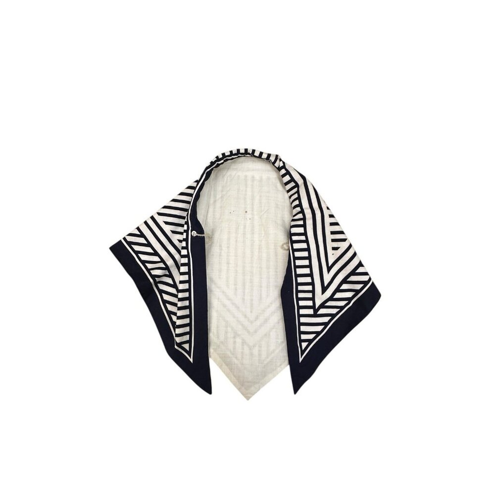 Rare Vintage Mod 1960's Hair Scarf Black & White Headband Beach - Picture 7 of 14